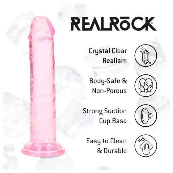 RealRock - realistické dildo s přísavkou (růžové) - 12,7 cm