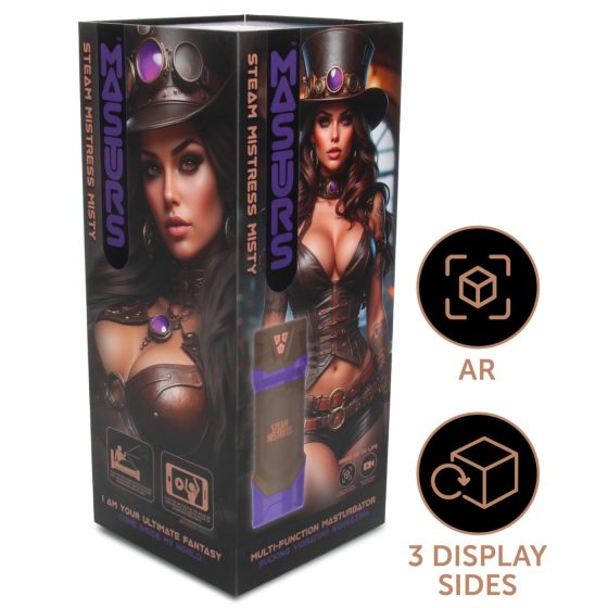 Masturs Misty - masturbátor sání masáž vibrace AR - fialový