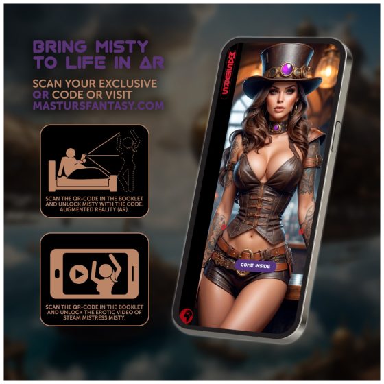 Masturs Misty - masturbátor sání masáž vibrace AR - fialový