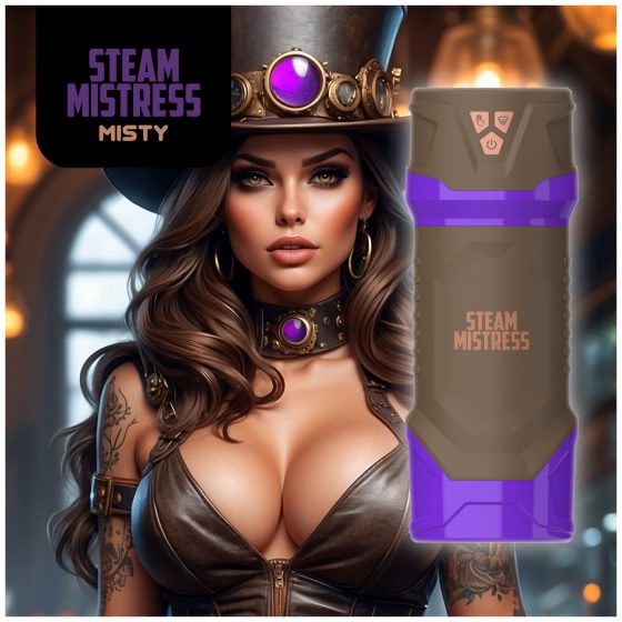 Masturs Misty - masturbátor sání masáž vibrace AR - fialový