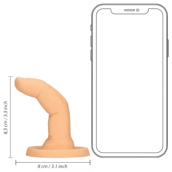 S-Line - dvouprstový dildo (přírodní)