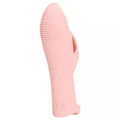 Loveline - prstový vibrátor s drážkami - růžový