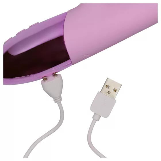 Loveline - dobíjecí vibrátor s králíčkem (růžový)