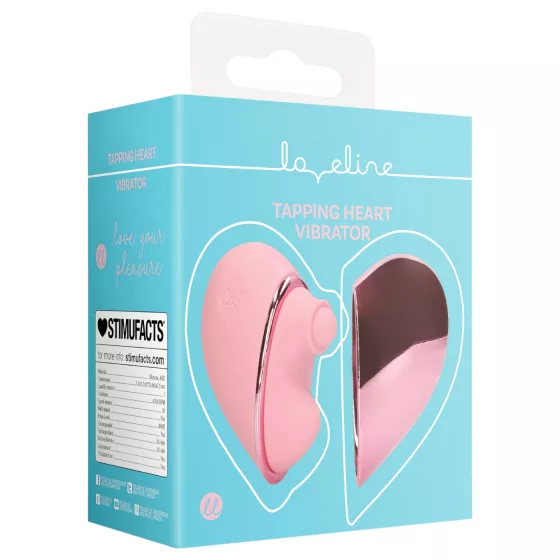 Loveline Tapping Heart - vibrační stimulátor klitorisu - dobíjecí - růžový