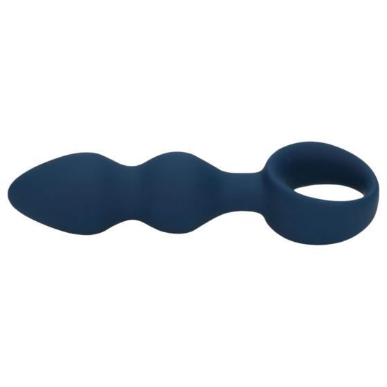 Loveline - kroužkový anální dildo - střední (modrá)