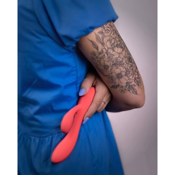 Loveline - vibrátor s ramenem na klitoris - voděodolný, akumulátorový, růžový