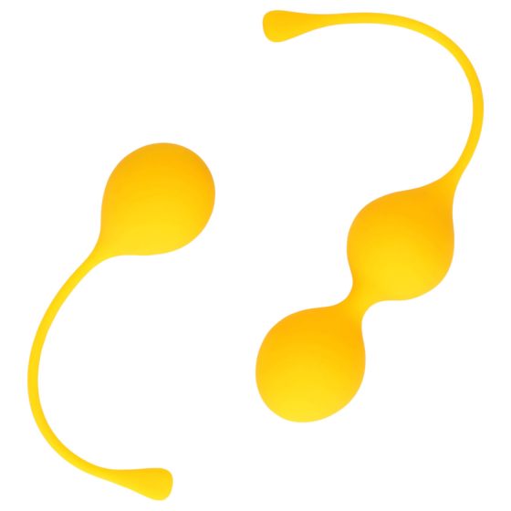 Loveline - sada venušiných kuliček - silikon - 2 kusy - žlutá