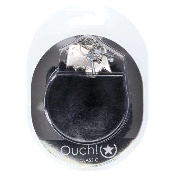 Ouch! - plyšová pouta - černá