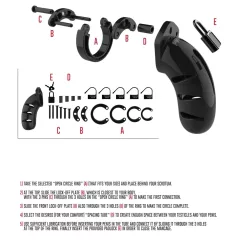ManCage Model 06 - klec na penis pro muže (černá) - 14 cm