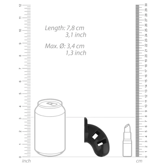 ManCage - Model 13 klec na penis (černá) - 6,5 cm