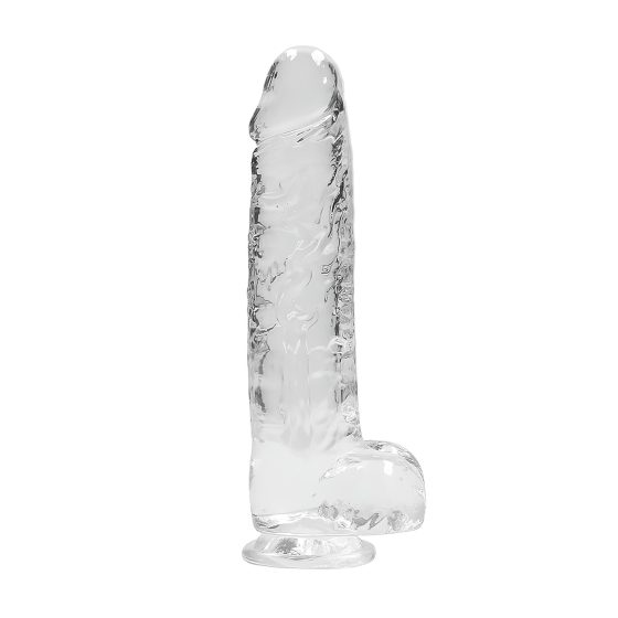 REALROCK - průhledné realistické dildo - průhledné (22 cm)