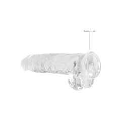   REALROCK - průhledné realistické dildo - průhledné (22 cm)