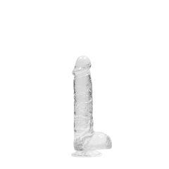 REALROCK - průsvitné realistické dildo - čiré (15 cm)