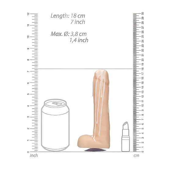 Dicky Cum - mýdlo ve tvaru penisu s varlaty - přírodní (250g)