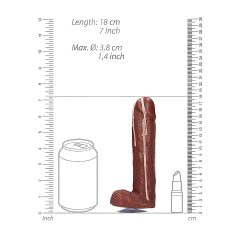   Dicky Cum - mýdlo ve tvaru penisu s varlaty - hnědé (250g)