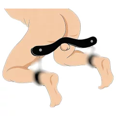 Bez značky - dřevěná klec na penis - černá