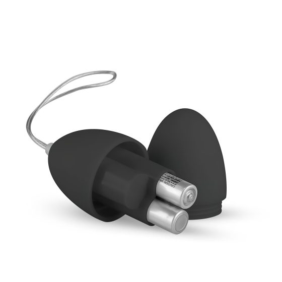 Easytoys - Vajíčko na dálkové ovládání se 7 rytmy vibrací (černé)