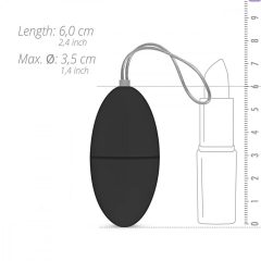   Easytoys - vibrační vajíčko se 7 rytmy a dálkovým ovladačem (černé)