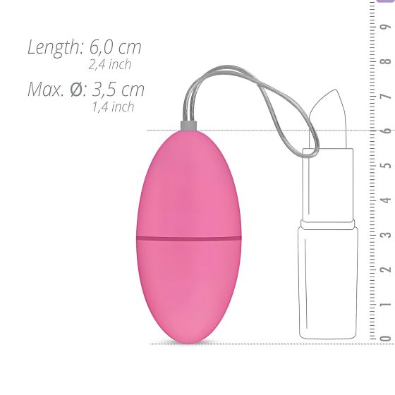 Easytoys - Růžové vibrační vajíčko s 7 rytmy a dálkovým ovládáním