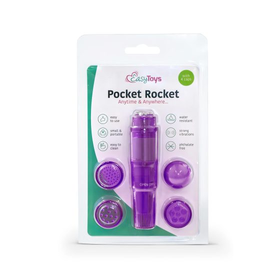 Easytoys Pocket Rocket - vibrační sada - fialová (5 dílů)
