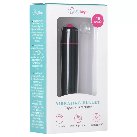 EasyToys Bullet - tyčový vibrátor (černý)