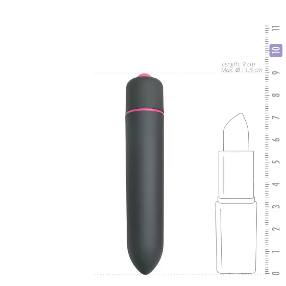 EasyToys Bullet - tyčový vibrátor (černý)
