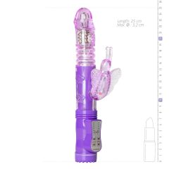   Easytoys Butterfly - rotačně-pulzující vibrátor (fialový)