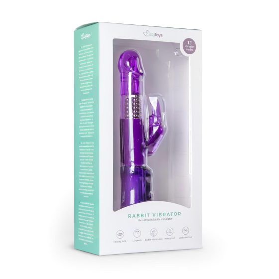 Easytoys Rabbit – vibrační perličkový a klitorální vibrátor (fialový)