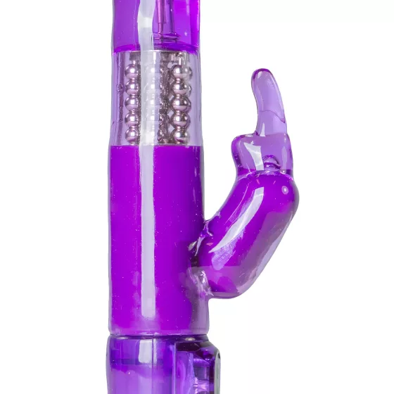 Easytoys Rabbit - rotační vibrátor s perlami a klitorálním ramenem - fialový