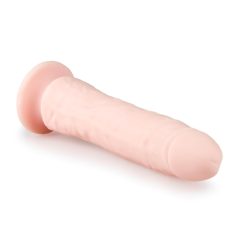   Easytoys - přísavkový 100% silikonový dildo (21 cm) - přírodní