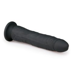   Easytoys - přísavkový 100% silikonový dildo (21 cm) - černý