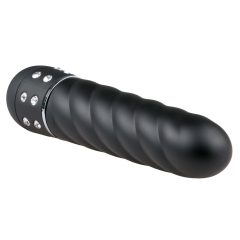   Easytoys Diamond Twirled - Vibrační kroucená hůl (černá)