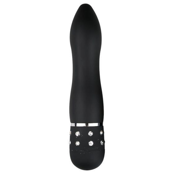 Easytoys Diamond Curved - mini tyčový vibrátor (černý)