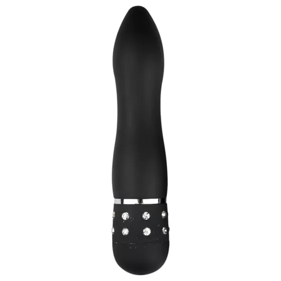 Easytoys Diamond Curved - mini vibrátor - zakřivený - černý
