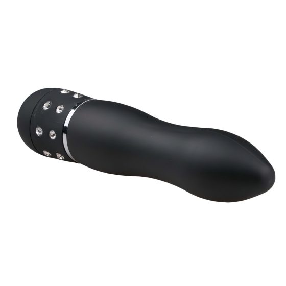 Easytoys Diamond Curved - mini tyčový vibrátor (černý)