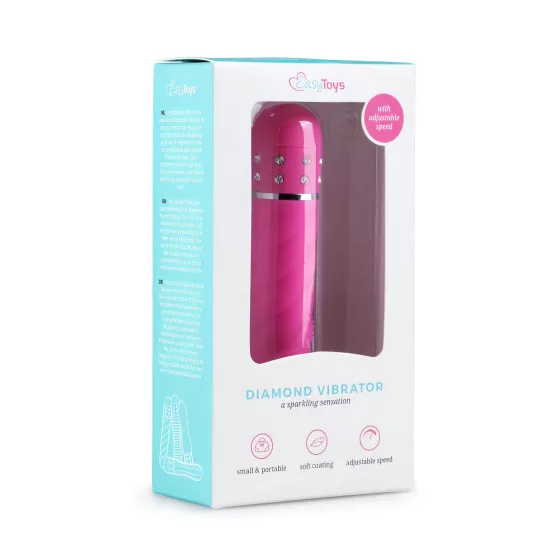 Easytoys Diamond - vibrátor s kroucenou tyčí - růžový