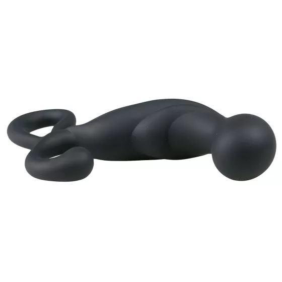EasyToys - masážní vibrátor na prostatu - černý silikon