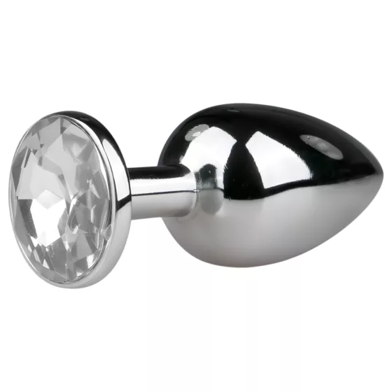 EasyToys - kovový anální kolík (stříbrno-bílý)