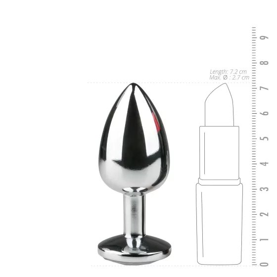 EasyToys - kovový anální kolík (stříbrno-bílý)
