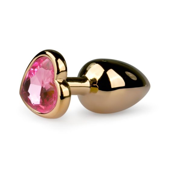 Easytoys Metal No.3 - anální kolík - zlatorůžový (2,5 cm)