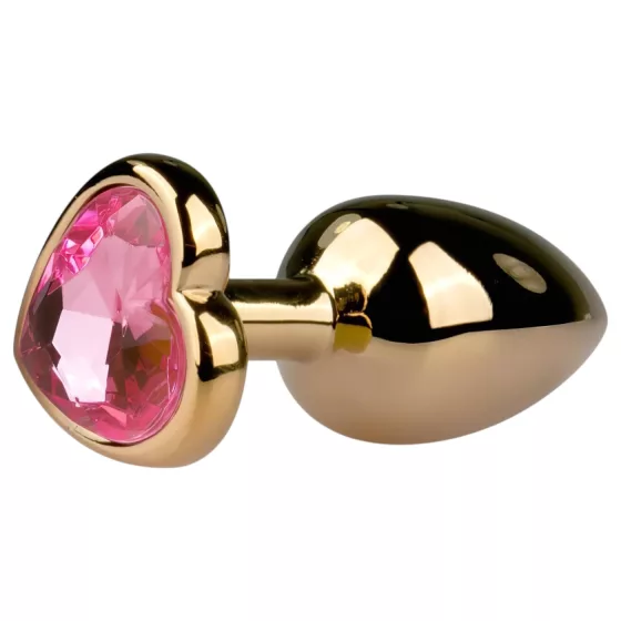 Easytoys - anální kolík - kovový - zlatá/růžová - 2,5 cm