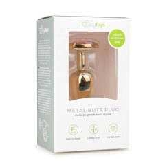   Easytoys Metal No.3 - anální kolík - zlatorůžový (2,5 cm)