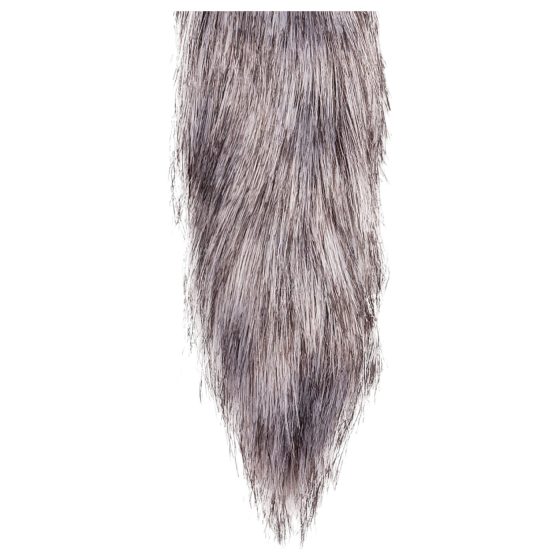 Easytoys Fox NO5 - kovový anální kolík s liščím ocasem - stříbrný