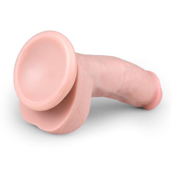 Easytoys - přísavkový dildo s varlaty (15 cm) - přírodní