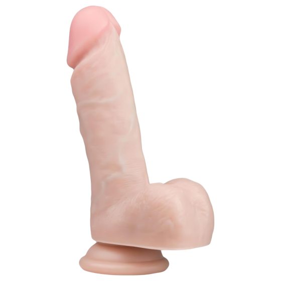 Easytoys - dildo s přísavkou a varlaty (17,5 cm) - přírodní