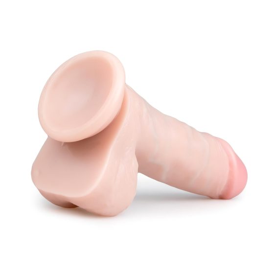 Easytoys - dildo s přísavkou a varlaty (17,5 cm) - přírodní