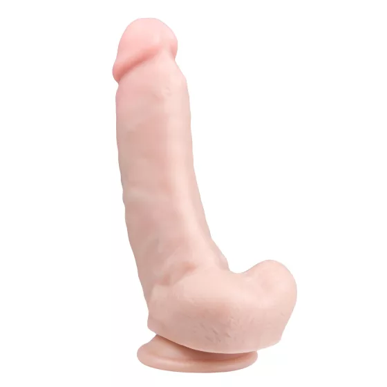 Easytoys - realistické dildo s přísavkou a varlaty - 20 cm - tělová