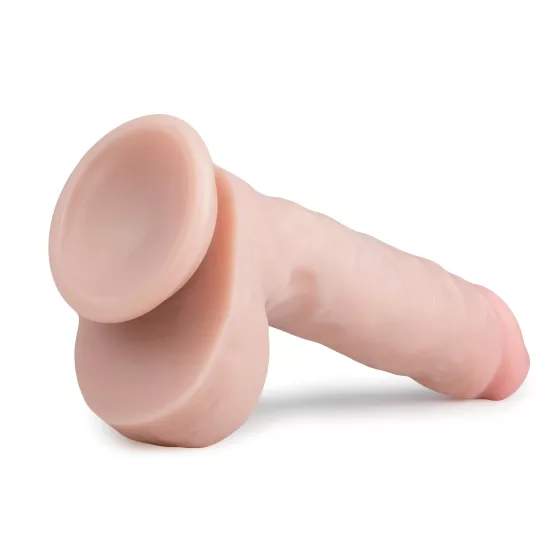Easytoys - realistické dildo s přísavkou a varlaty - 22,5 cm - tělová