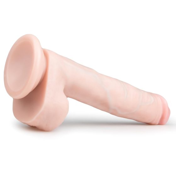 Easytoys - přísavkový realistický velký dildo s varlaty (26,5cm) - přírodní