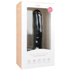   Easytoys - přísavkový velký dildo s varlaty (29,5 cm) - černý